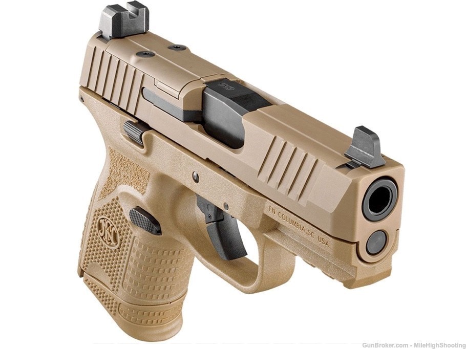 FN 509C Compact MRD 9mm (1) 15 RD (1) 12 RD Mag 3.7" Pistol FDE - 66-100574-img-2