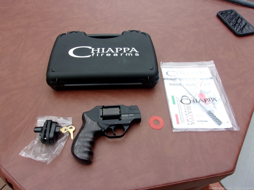 Chiappa Rhino 200D .357 Mag 2" Revolver w/ Holster & Upgrade Grips $1START -img-1