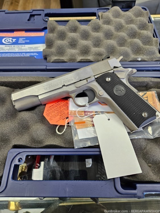 Colt 1911 government 45 acp stainless with tru dot night sights -img-5