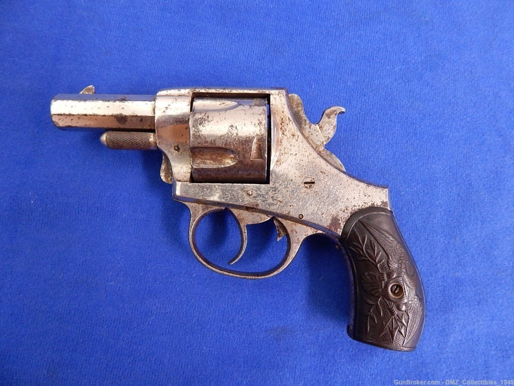 1880s American Bull Dog 44 CF Caliber Revolver Pistol Gun-img-3