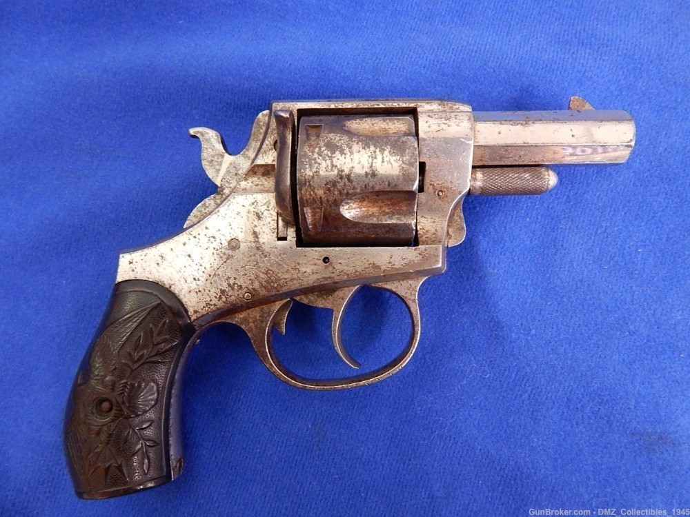 1880s American Bull Dog 44 CF Caliber Revolver Pistol Gun-img-0