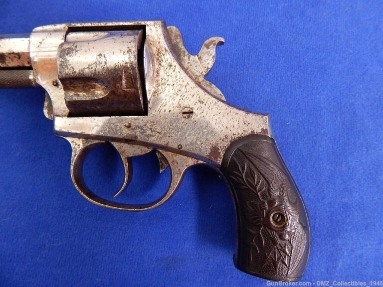 1880s American Bull Dog 44 CF Caliber Revolver Pistol Gun-img-5