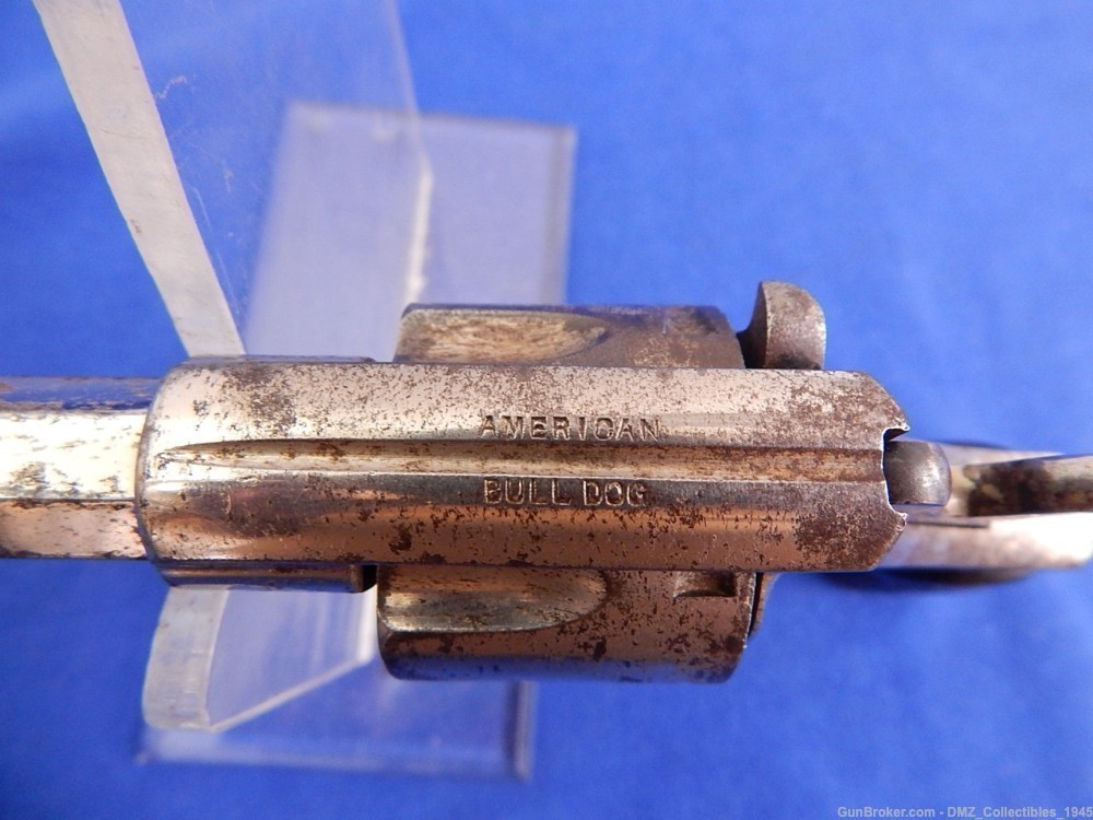 1880s American Bull Dog 44 CF Caliber Revolver Pistol Gun-img-8
