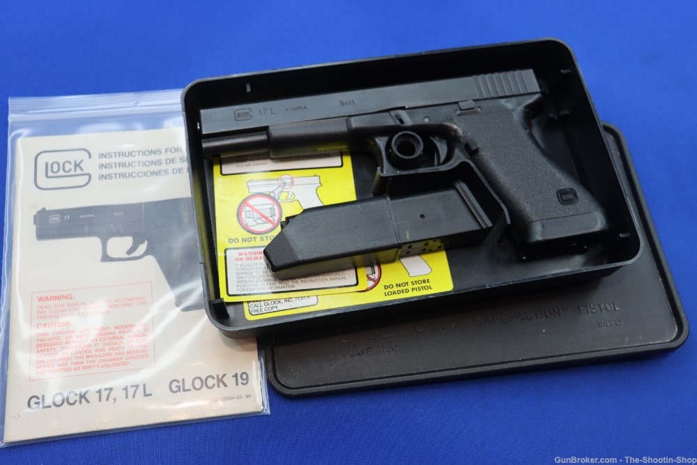 Glock Model G17L GEN1 Pistol G17 LONG SLIDE GEN 1 OCT 1988 9MM 6" Ported-img-0