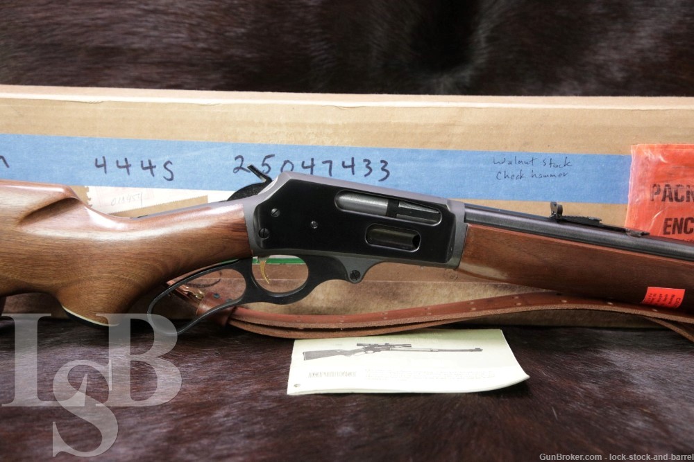 Marlin Model 444S 444-S JM Marked .444 Marlin 22" Lever Action Rifle, 1975-img-0
