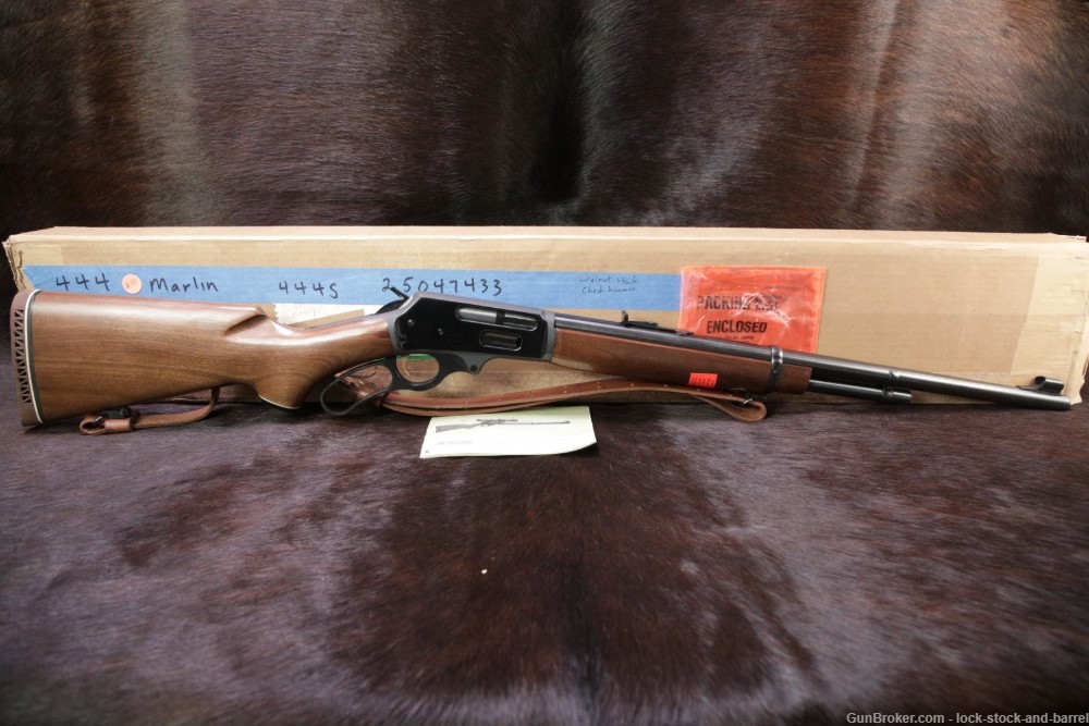 Marlin Model 444S 444-S JM Marked .444 Marlin 22" Lever Action Rifle, 1975-img-7