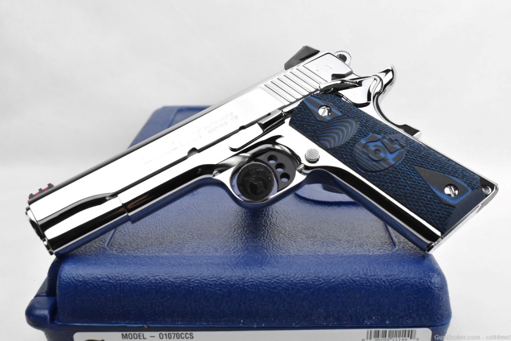 BRIGHT STAINLESS Colt Competition GOVT 1911 Model O1070CCS - BRAND NEW .45 -img-0