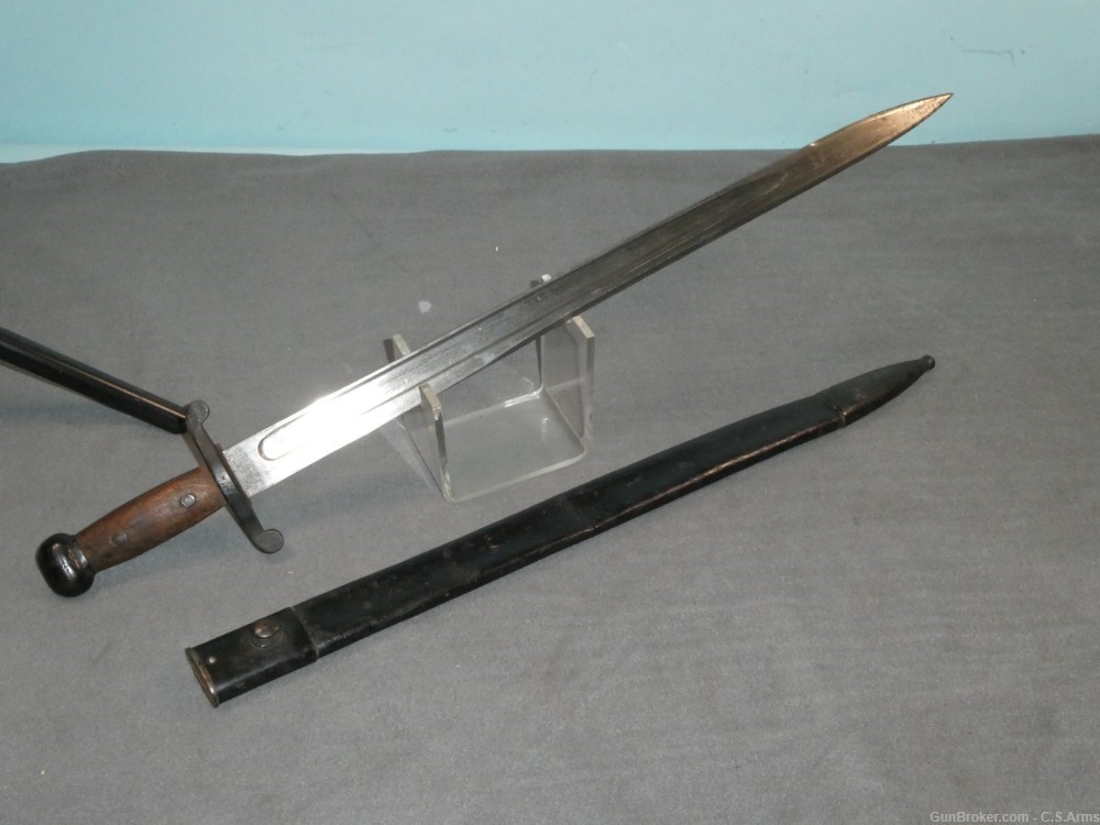 Japanese Artillery Short Sword w/ Scabbard, Meiji Era-img-1