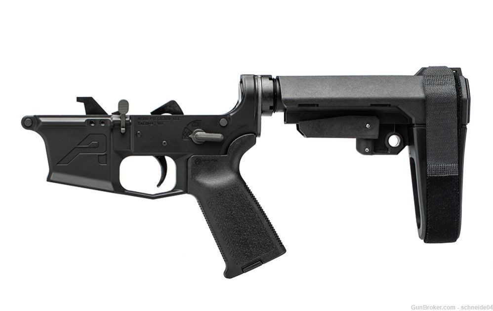 Aero Precision EPC-9 Pistol Lower Receiver w/ MOE Grip and SBA3 Brace-img-1