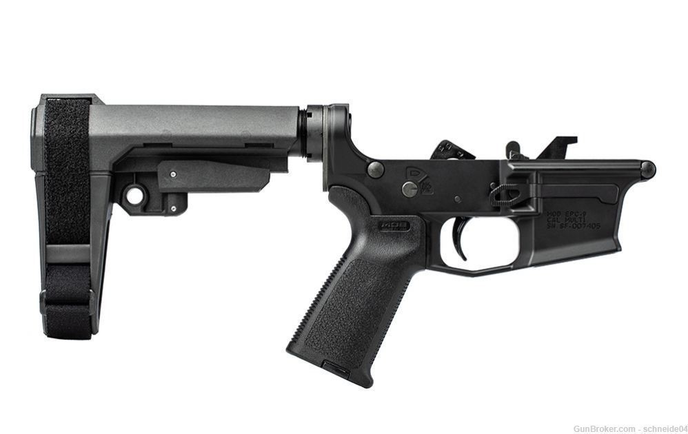 Aero Precision EPC-9 Pistol Lower Receiver w/ MOE Grip and SBA3 Brace-img-0