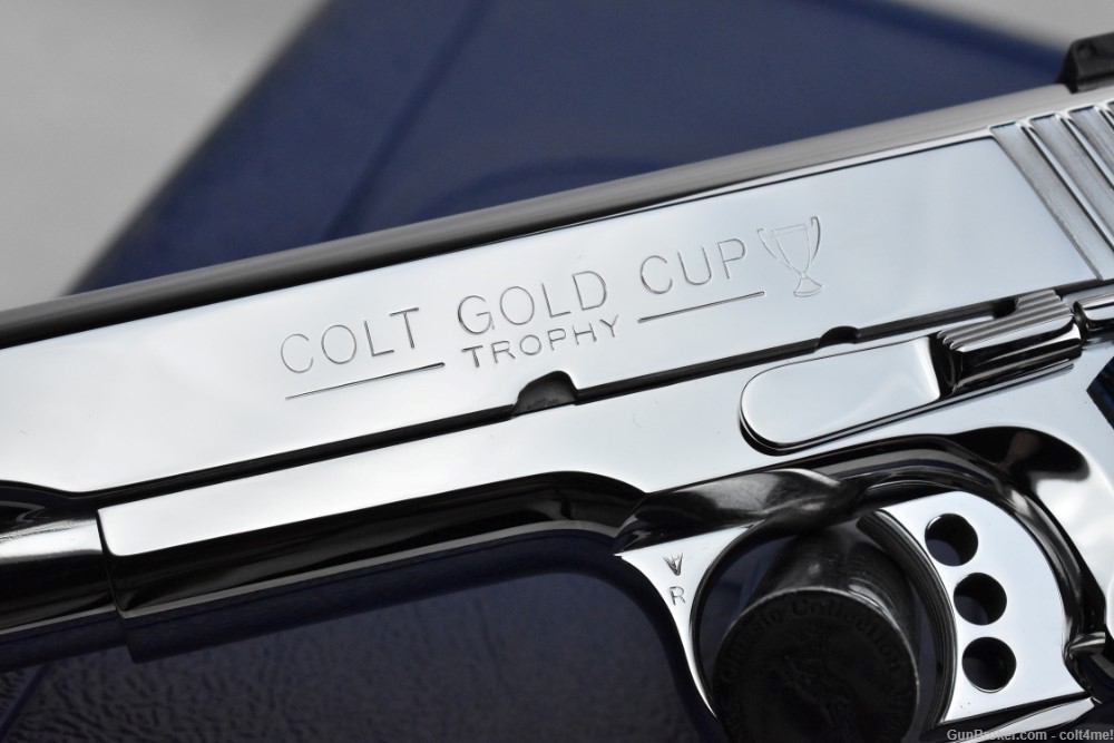 BRIGHT STAINLES Colt Gold Cup Lite Natl Match .38 SUPER Series 70 O5073GCL -img-1