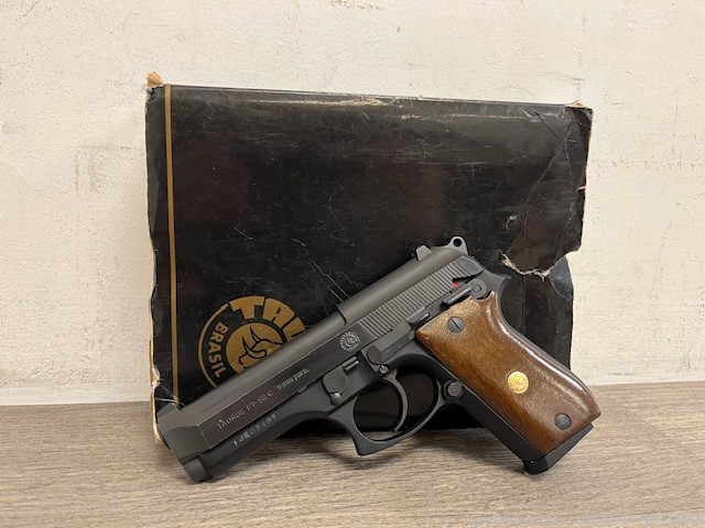 TAURUS PT-92 C 9MM WITH ORIGINAL BOX MANUAL SAFETY 12+1 ROUNDS USED-img-0