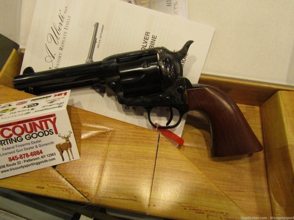 Uberti 1873 Cattleman II 4.75" 357 Magnum Revolver - Blue/Black-img-1