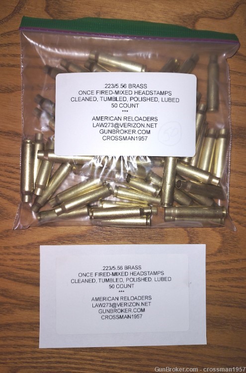 .223/5.56 Once fired brass for reloading rifle and pistol-img-0