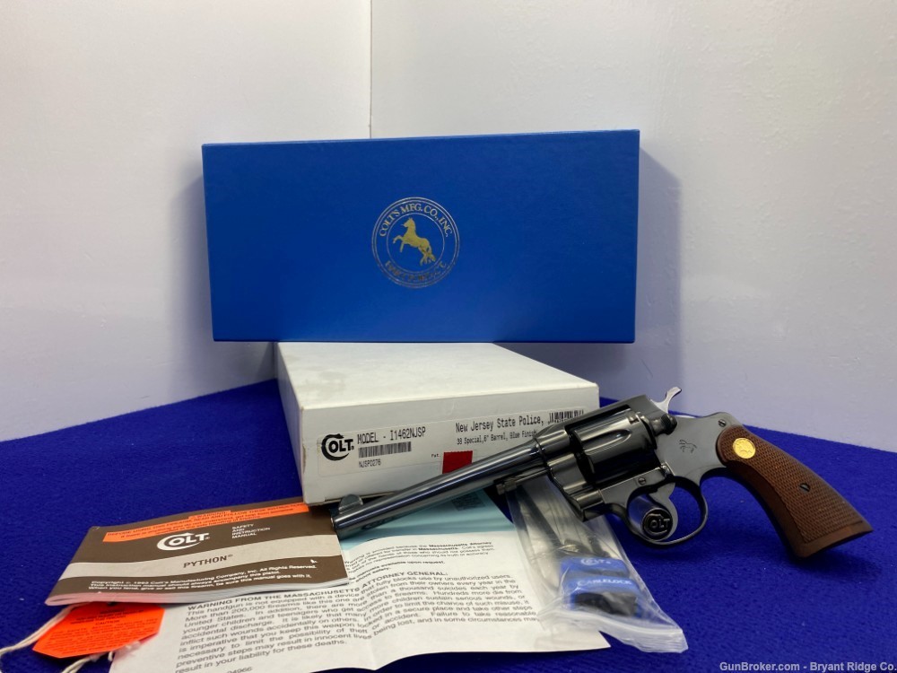 2000 Colt Army Special .38 Spl 6" *NEW JERSEY STATE POLICE COMMEMORATIVE*-img-0