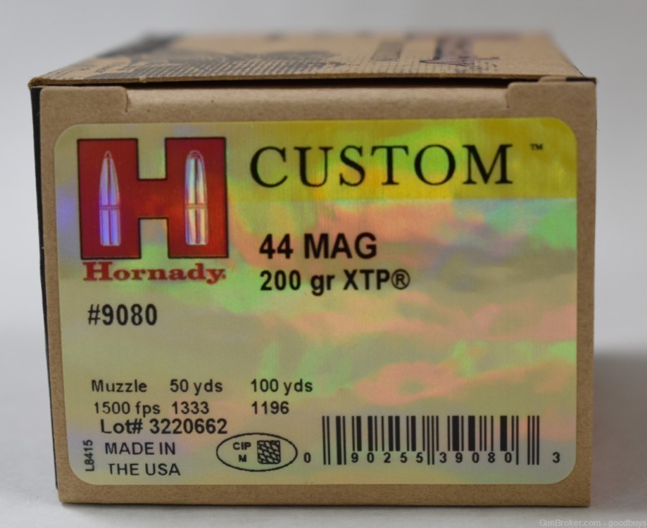 20rds Hornady Custom .44 Magnum 200gr XTP 44 Mag JHP 9080 FAST SHIP AMMO-img-2