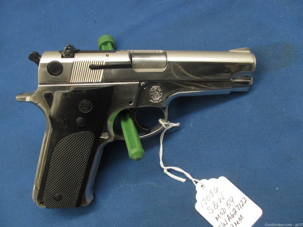 Smith & Wesson S&W Model 59 -  Factory Nickel Nice Gun - Almost Needs Box  -img-5