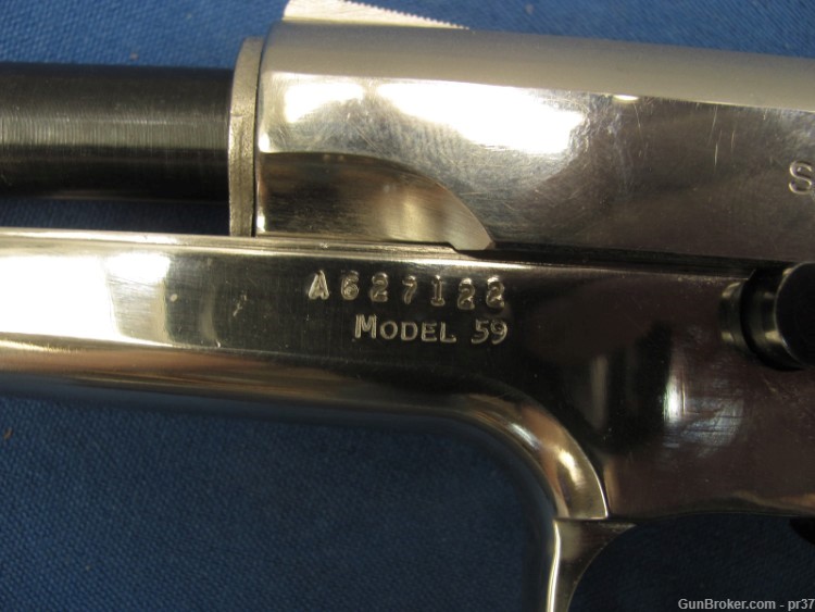 Smith & Wesson S&W Model 59 -  Factory Nickel Nice Gun - Almost Needs Box  -img-19