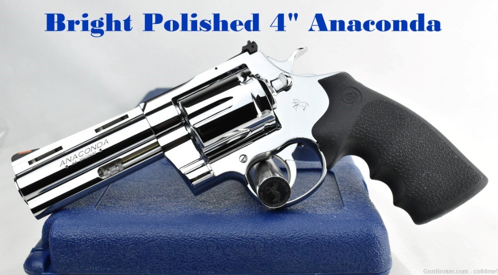 BRIGHT STAINLESS POLISHED Colt Anaconda .44 mag SP4RTS - BRAND NEW-img-0