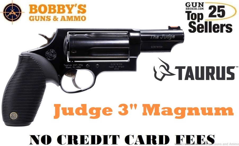 Taurus Judge Mag 410-45lc Blued 3" Magnum Barrel 5 Shot-img-0