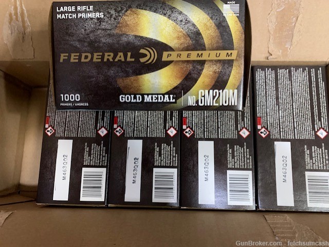 5000 Count  Federal Gold Medal Large Rifle Match Primers GM210M-img-0