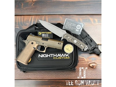 NIGHTHAWK CUSTOM BDS9 COMMANDER 4.25” SANDHAWK FINISH 9MM W/ NIGHT FIGHTER 