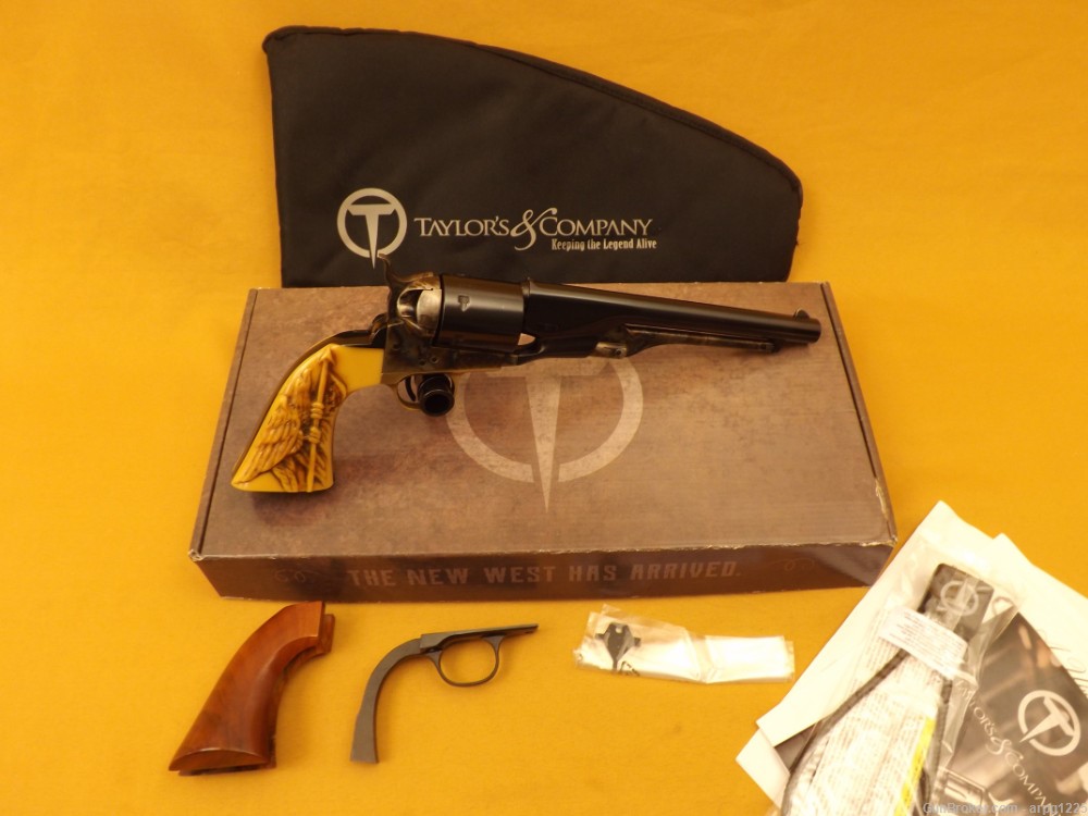 TAYLOR 1860 ARMY LONG CYLNIDER CONVERSION .45COLT IN THE BOX-img-1