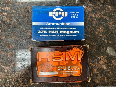375 H&H AMMO 40RDS TOTAL 