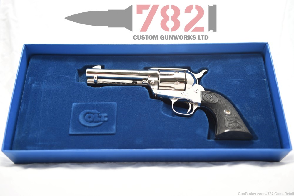Colt Single Action Army 45 Long Colt 4.75" Nickel Finish 1997-img-2