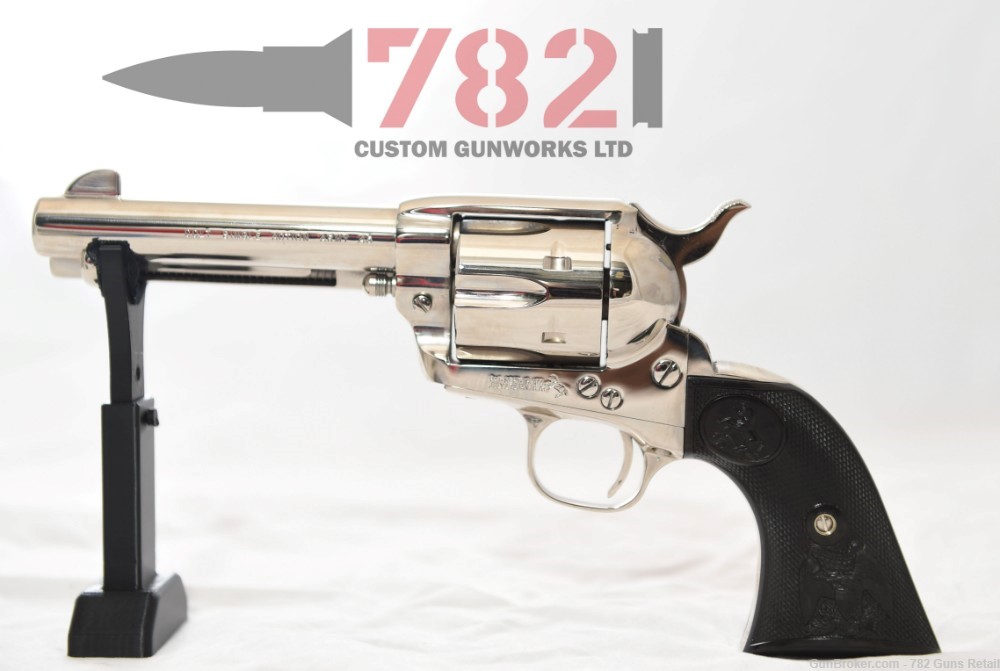 Colt Single Action Army 45 Long Colt 4.75" Nickel Finish 1997-img-4