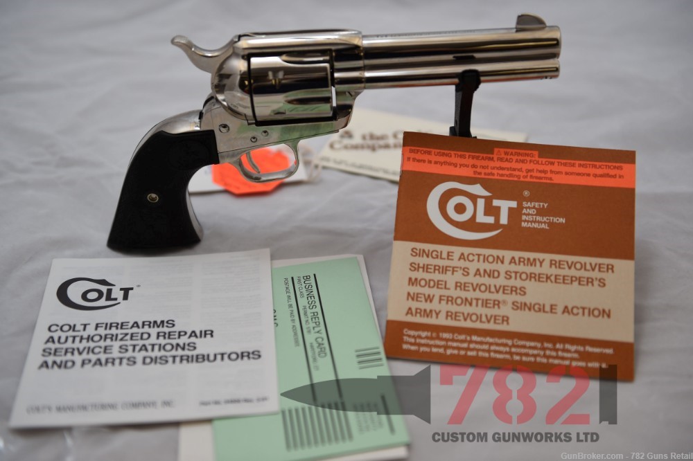 Colt Single Action Army 45 Long Colt 4.75" Nickel Finish 1997-img-0