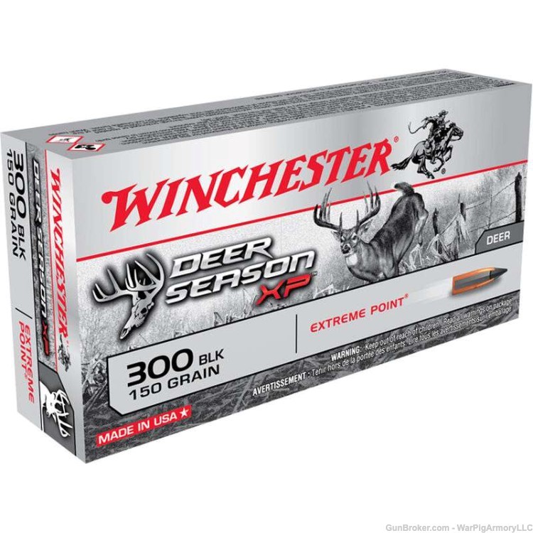 Winchester 300 Blackout Deer Season XP 150 gr Extreme Point NO CC FEES-img-0