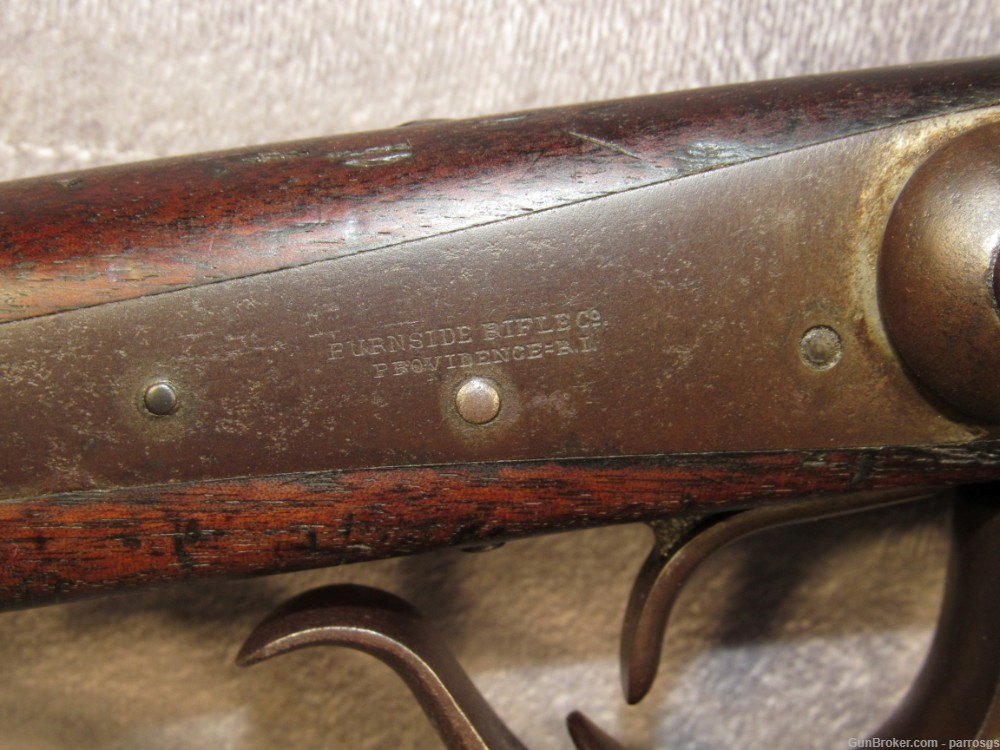 Civil War Burnside Carbine 3rd Model 54 Cal 21" Cartouche 3 Cartridges 1862-img-2