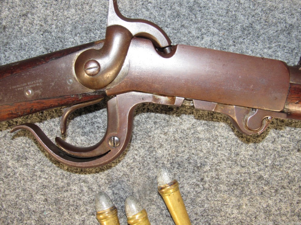 Civil War Burnside Carbine 3rd Model 54 Cal 21" Cartouche 3 Cartridges 1862-img-29
