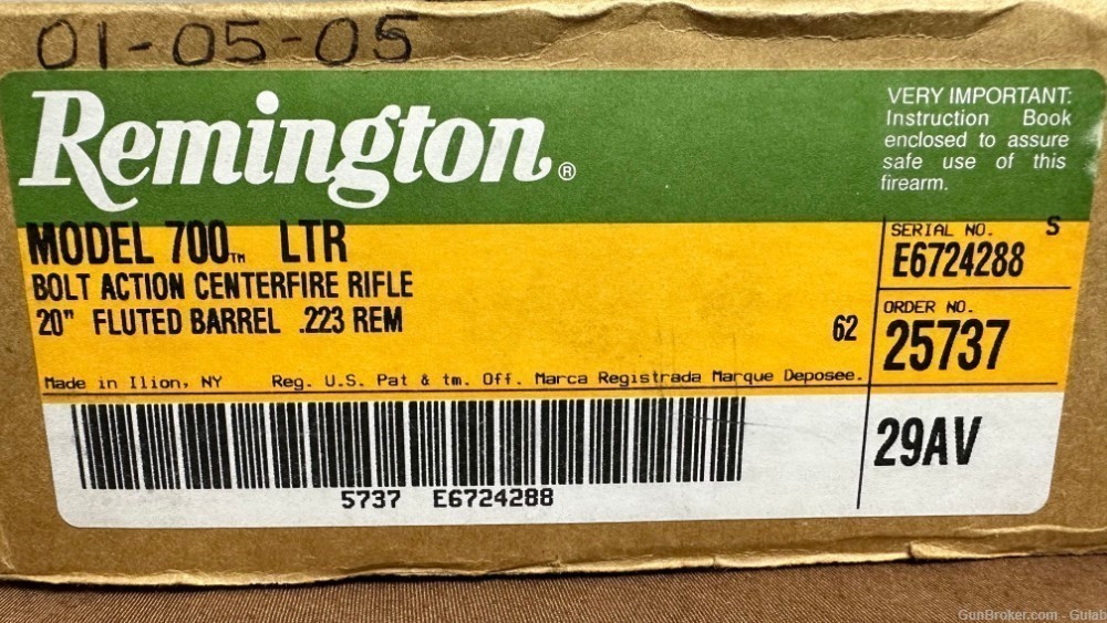 New In Box Remington 700 Police LTR 223 Remington 20" Fluted Barrel -img-7
