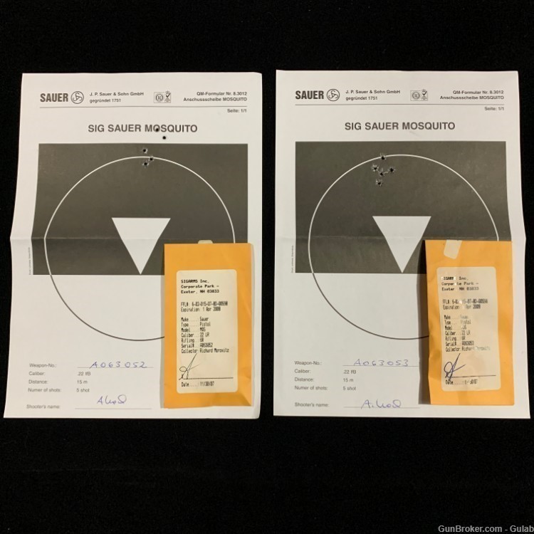 NEW IN BOX SIG Sauer Mosquito Threaded barrel Consecutive Serial Numbers   -img-5