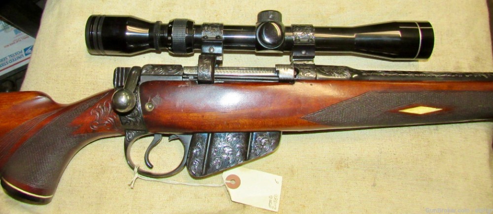 Beautifully Engraved British .303 Enfield Sporting Rifle With Scope-img-1