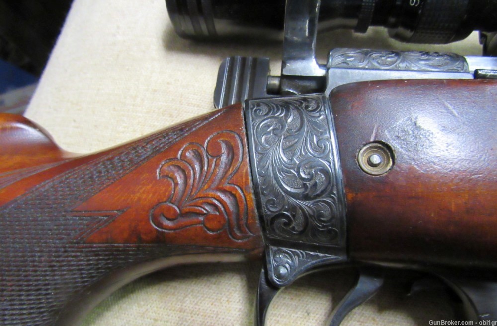 Beautifully Engraved British .303 Enfield Sporting Rifle With Scope-img-3