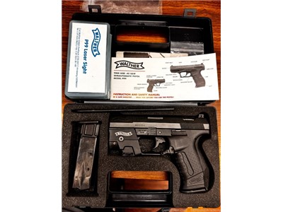 Penny Auction Used Walther P99 9mm Pistol with Walther Laser Excellent!