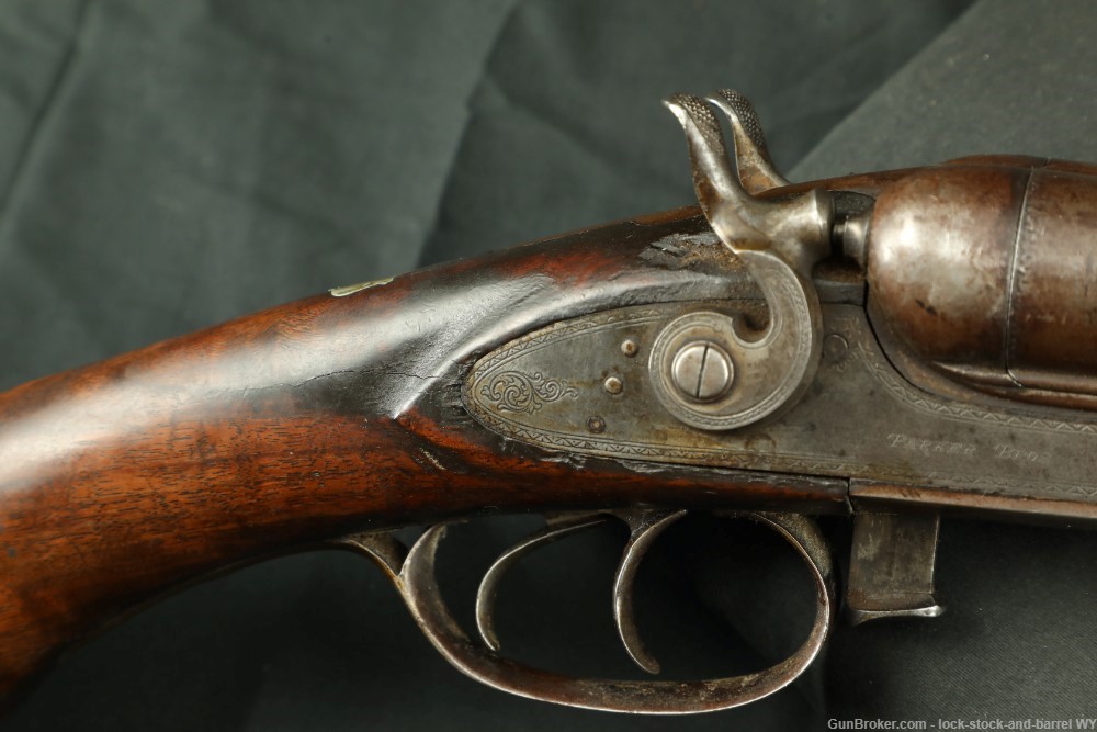 Parker Brothers Under Lifter 12 GA SXS Hammer Double Shotgun 1880 Antique-img-28