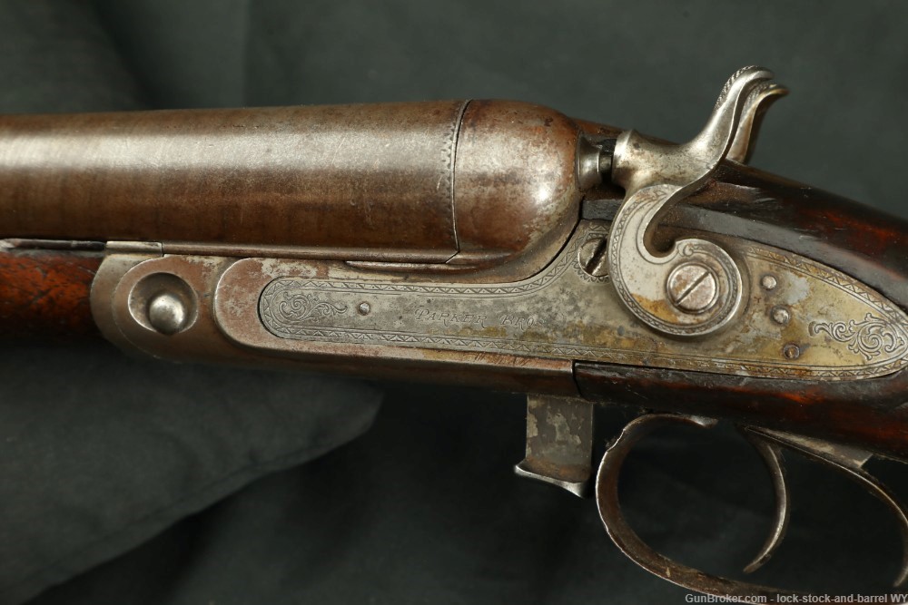 Parker Brothers Under Lifter 12 GA SXS Hammer Double Shotgun 1880 Antique-img-30