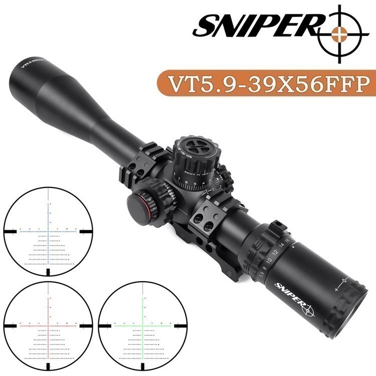 Sniper 5.9-39x56mm FFP Riflescope 35mm Tube Side Parallax Adjust Long range-img-0