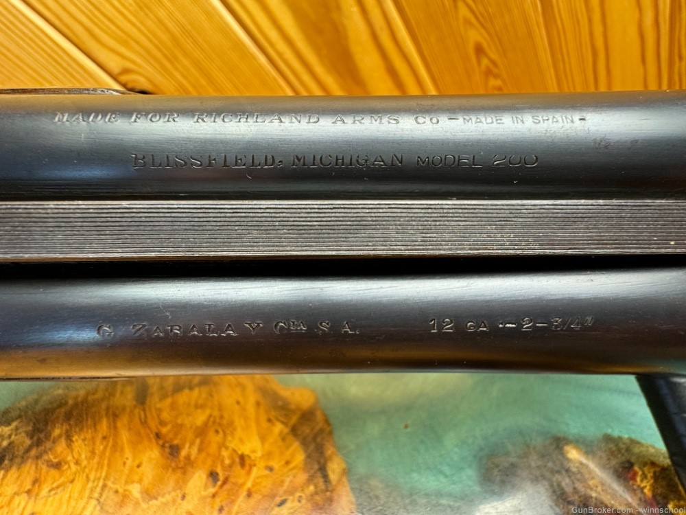 USED RICHLAND ARMS .12 GAUGE SIDE BY SIDE 28" DOUBLE BARREL ENGRAVED NR-img-21