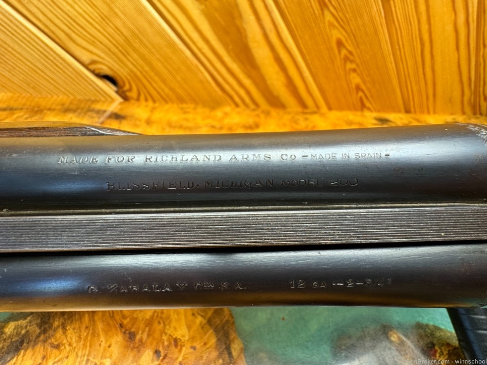 USED RICHLAND ARMS .12 GAUGE SIDE BY SIDE 28" DOUBLE BARREL ENGRAVED NR-img-20
