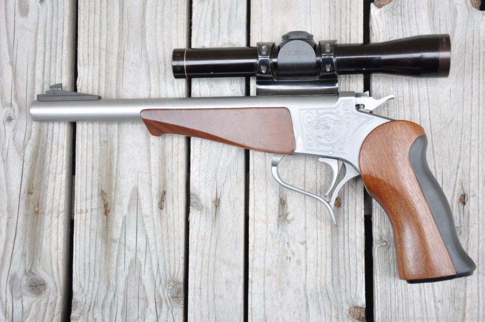Thompson Center T/C Contender Pistol .223 Rem + Leupold M8 2x Handgun Scope-img-1