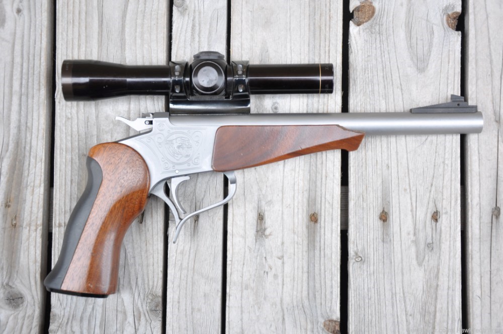 Thompson Center T/C Contender Pistol .223 Rem + Leupold M8 2x Handgun Scope-img-0