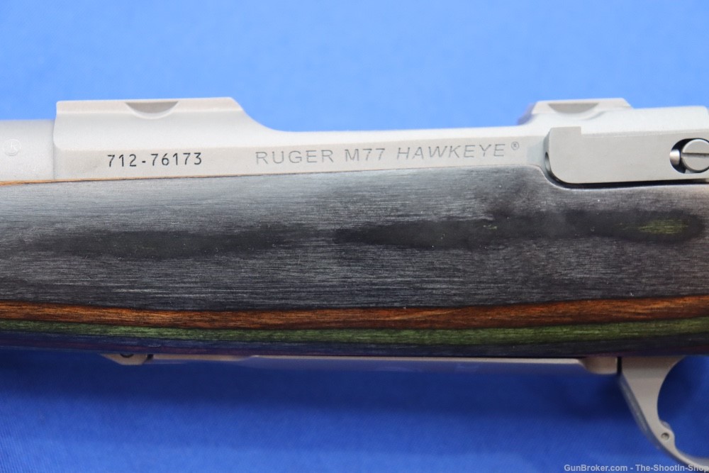 Ruger Model M77 HAWKEYE Rifle Stainless 22-250 REM Green Laminate 24" 17121-img-22