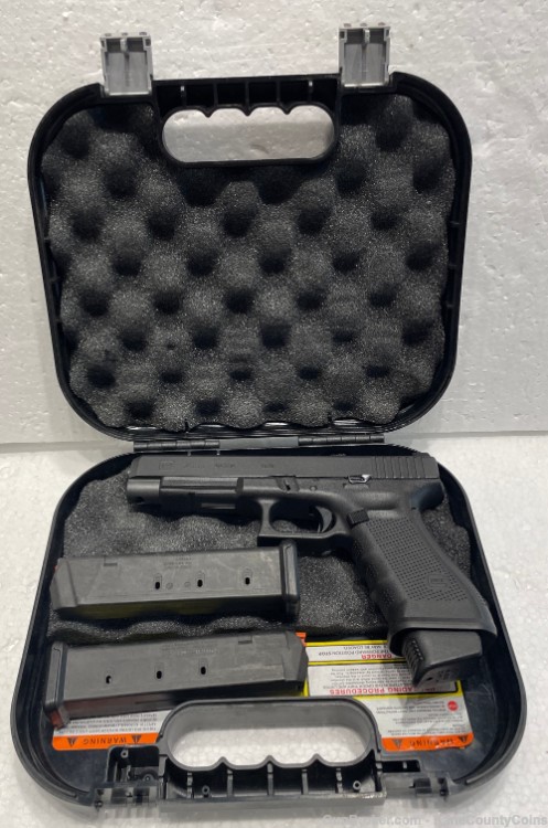 Glock G34 9mm Gen 4 Box 3 mags (2-21rd & 1-17rd) Flared Magwell Great Cond-img-0