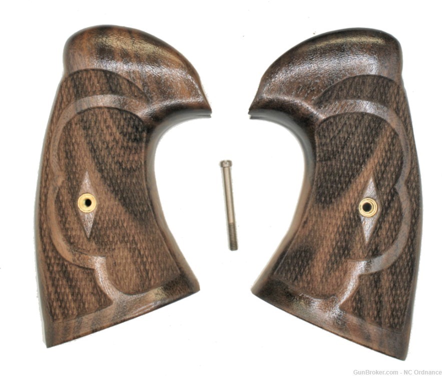 Colt Python or 2021 Anaconda Walnut Roper Style Grips-img-0