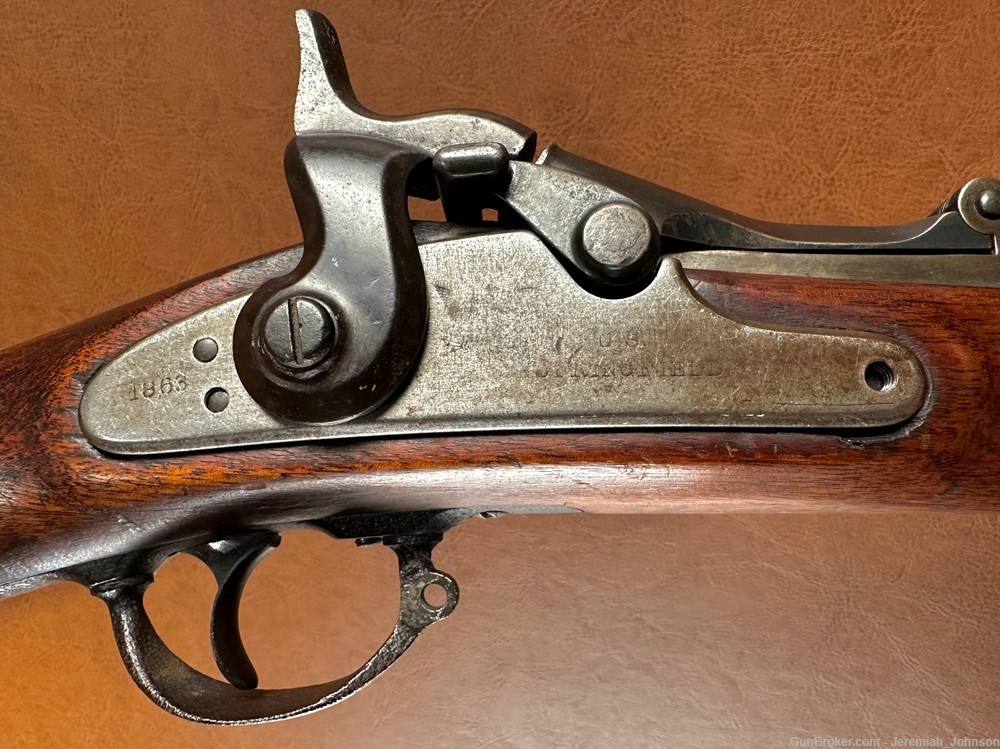 1868 Springfield US Trapdoor .50 Cal Breechloading Indian Wars Rifle NR -img-3
